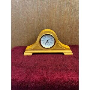 Clock Westclox Desk/Mantle Light Wood Color Quartz Vintage